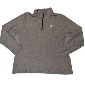 Coolibar Pullover Womens 2XL Gray Dev Fitness 1/4 Zip UPF 50+ Sun Protection